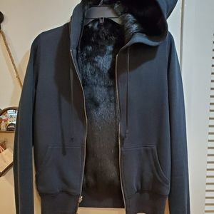 JUICY COUTURE Rabbit Fur Lining Hoodie